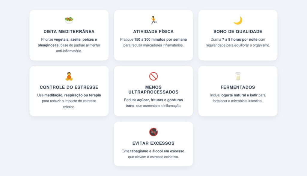 Quais são os 7 hábitos que reduzem a inflamação naturalmente?