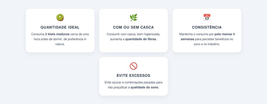 Dicas práticas para incluir o kiwi na rotina noturna