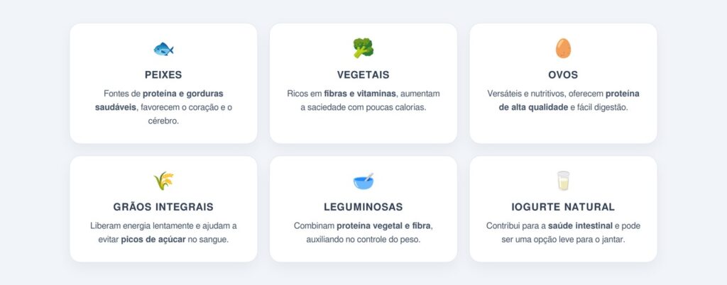 O que incluir no jantar para uma alimentação equilibrada?