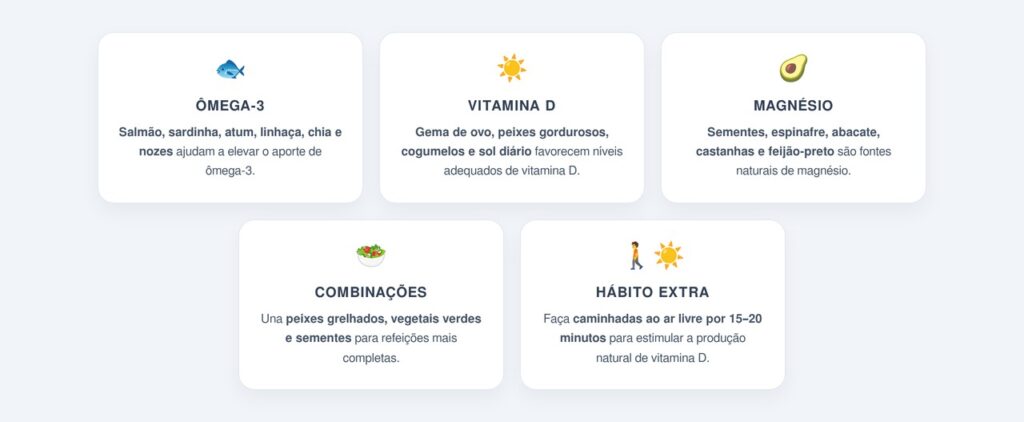 Quais alimentos ajudam a equilibrar esses três nutrientes?
