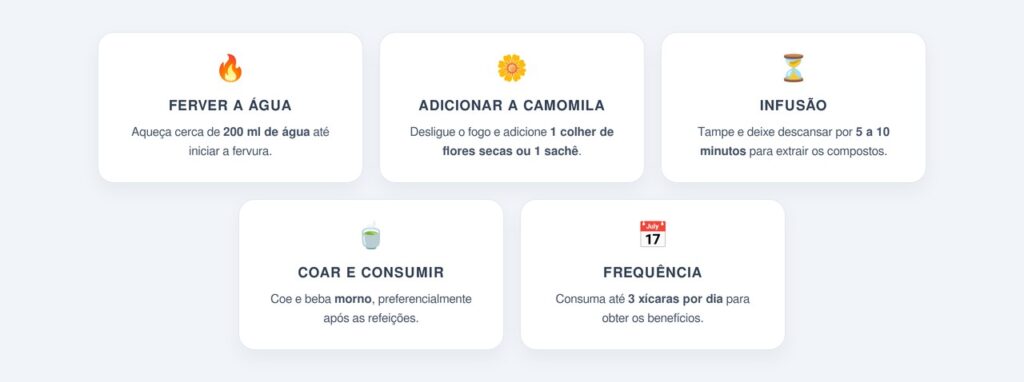 Como preparar o chá de camomila corretamente?