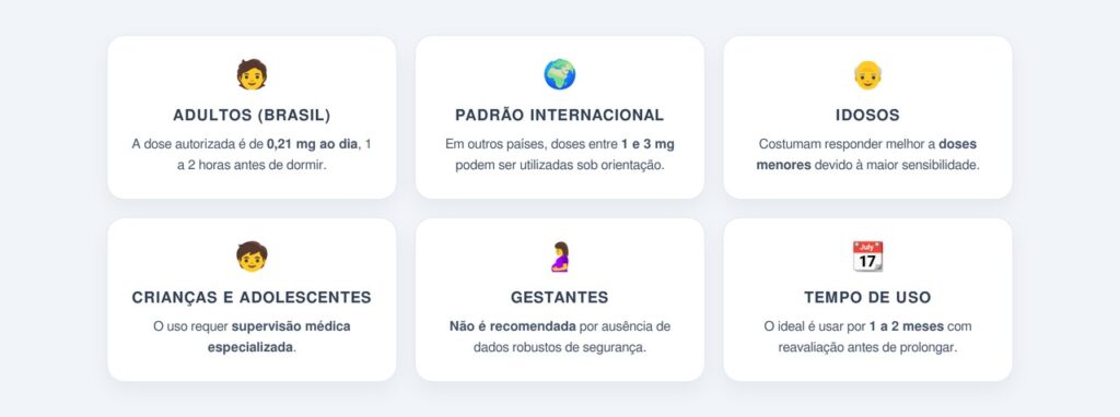 Quais são as doses recomendadas por faixa etária?