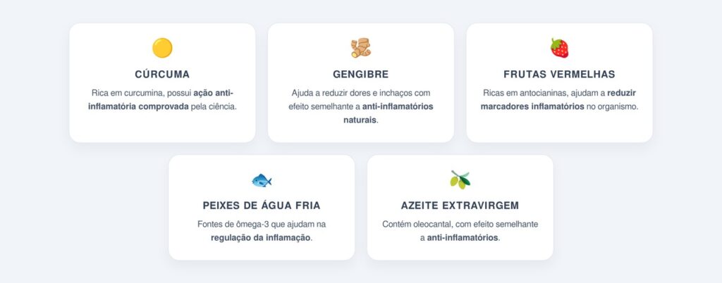 Alimentos anti-inflamatórios que fazem diferença na rotina