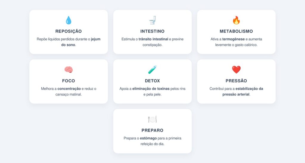 O que a hidratação matinal ativa no organismo?