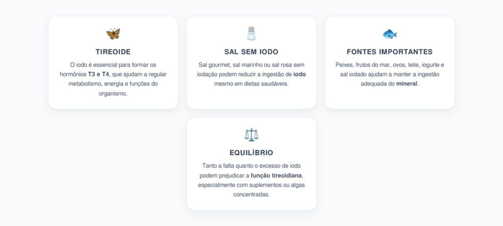 Iodo: o Nutriente Essencial para a Tireoide que Pode Faltar na Dieta