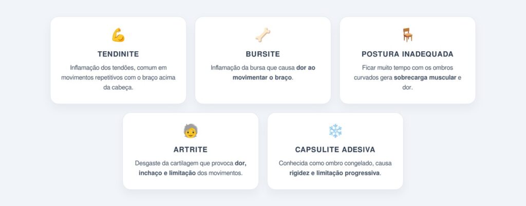 Principais causas da dor no ombro