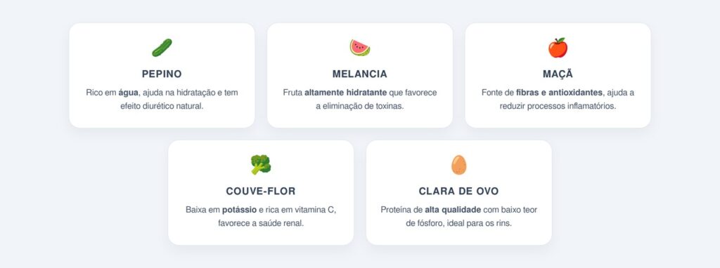 Quais são os 5 alimentos mais indicados pelos nefrologistas?