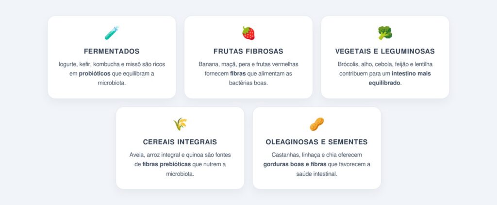 Quais alimentos fortalecem a microbiota?