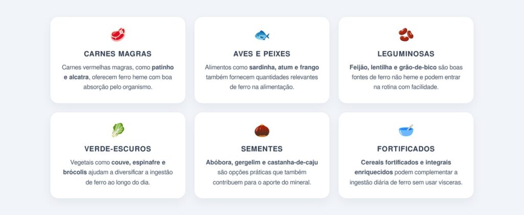 Quais alimentos podem substituir o fígado?