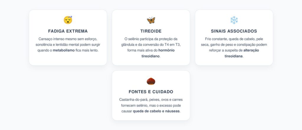 Selênio e Tireoide: Sinais de Alerta na Fadiga Extrema