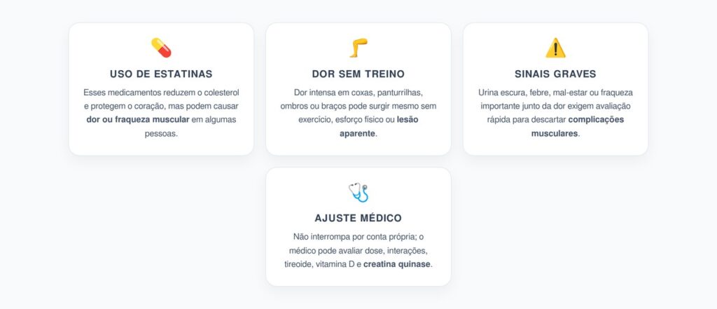 Estatinas e Dor Muscular: Sinais de Alerta Que Não Devem Ser Ignorados