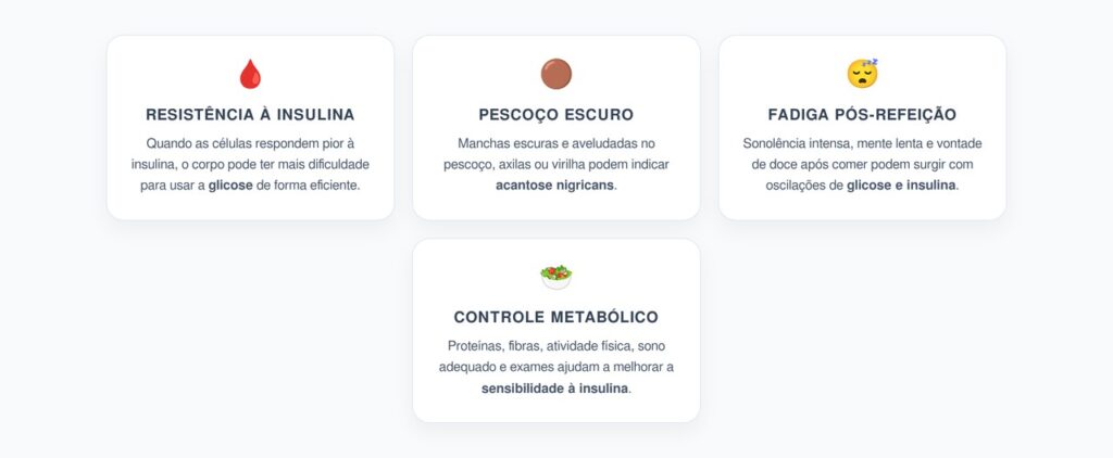Resistência à Insulina: Pescoço Escuro e Fadiga Após Comer