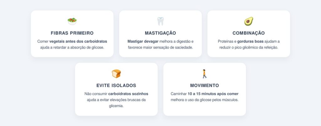 Quais hábitos ajudam no equilíbrio glicêmico?