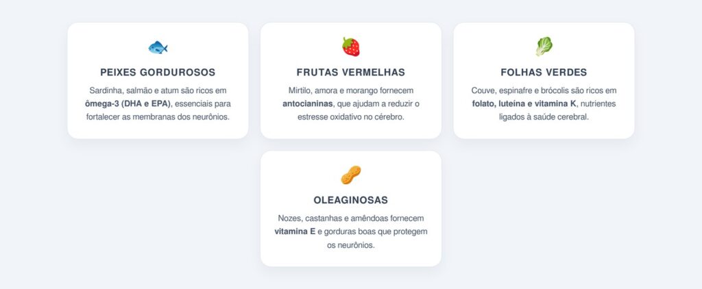 Quais alimentos protegem a memória?