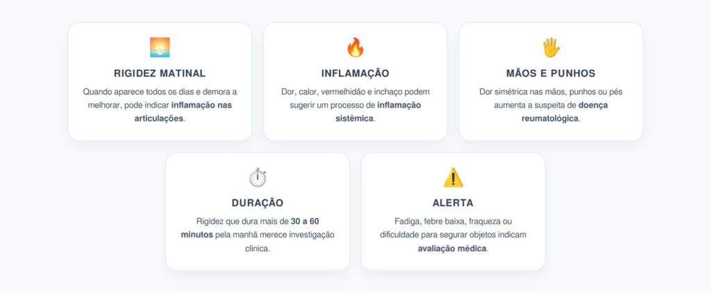 Rigidez Matinal nas Articulações: Causas Inflamatórias e Sinais de Alerta