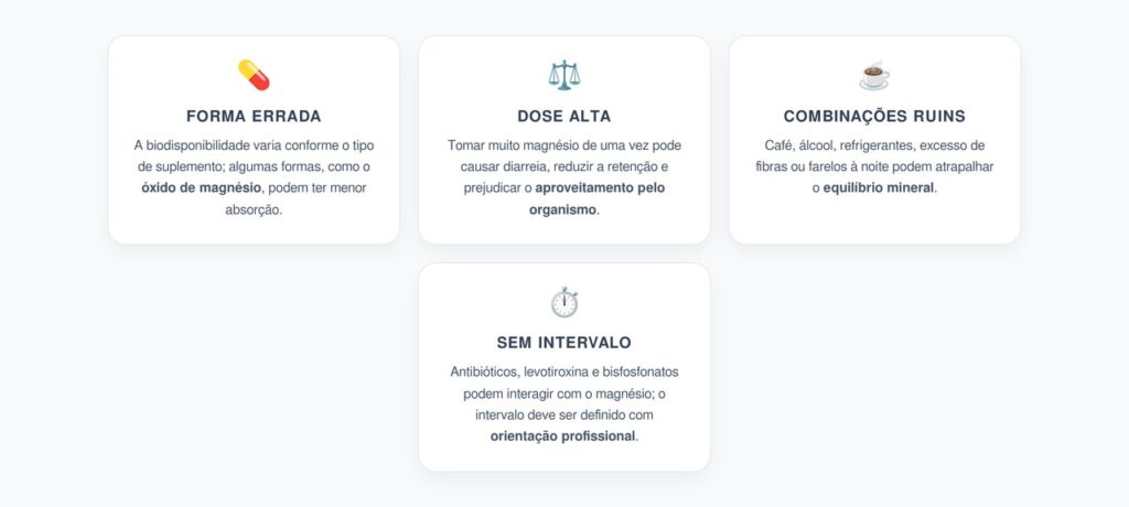 Erros ao Tomar Magnésio à Noite que Reduzem sua Absorção Celular