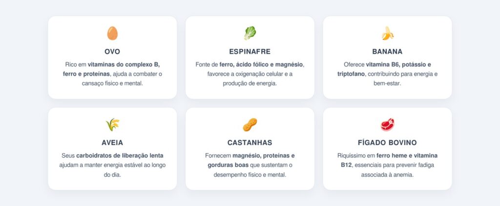 Quais são os 6 alimentos que ajudam a recuperar a disposição?