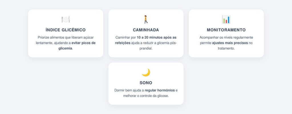 Quais são os 4 hábitos que ajudam no controle do diabetes tipo 2?