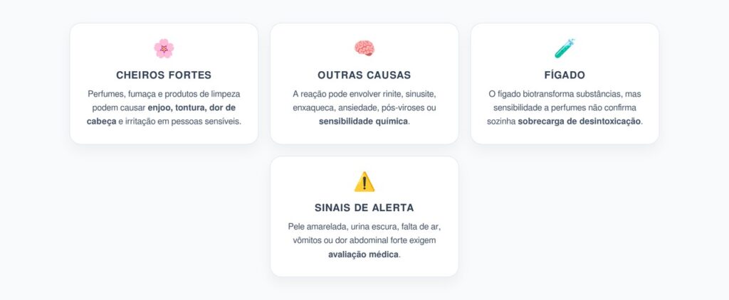 Sensibilidade a Cheiros Fortes: Sinais de Estresse Oxidativo e Sobrecarga Metabólica