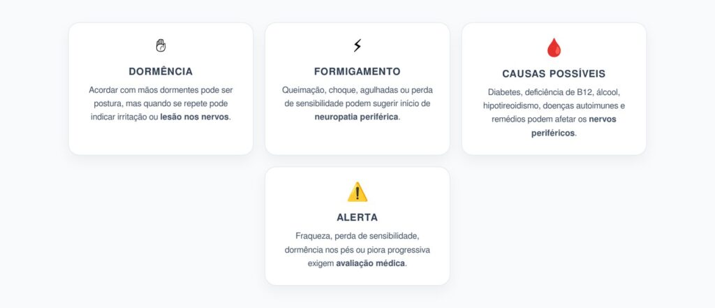 Dormência nas Mãos ao Acordar: Sinais Iniciais de Neuropatia Periférica