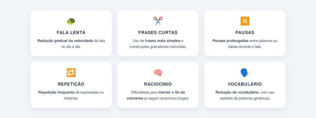 Quais sinais na fala merecem atenção?
