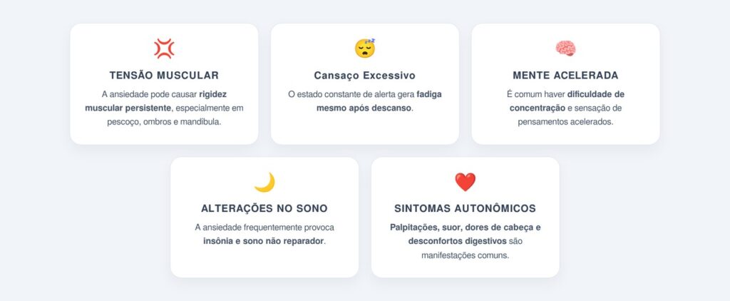 Quais sintomas físicos costumam aparecer?