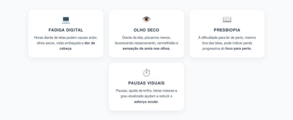 Fadiga Visual Digital ou Presbiopia Precoce: Como Diferenciar os Sinais