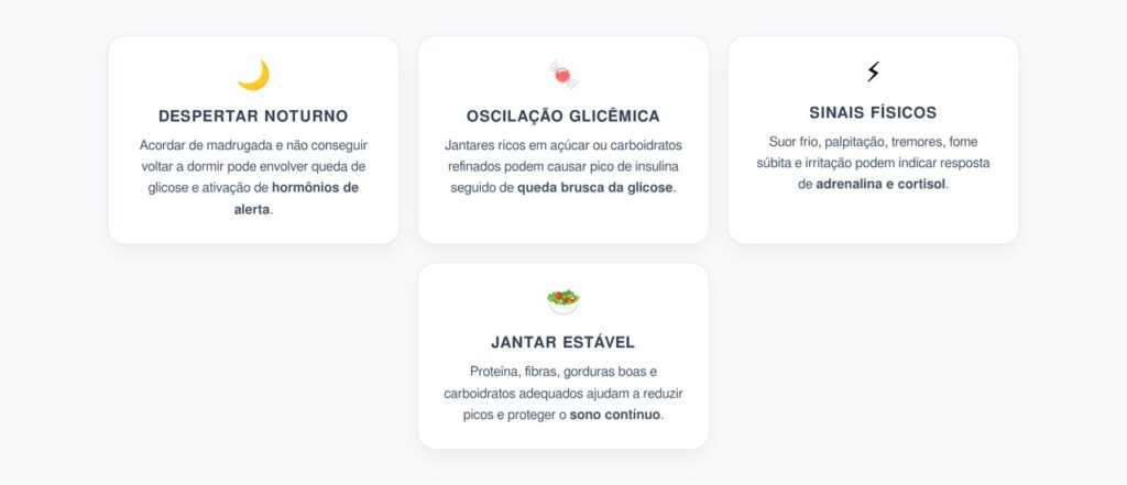 Insônia de Manutenção: Glicose Baixa na Madrugada e Despertares Noturnos
