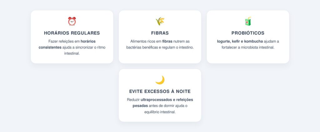 Hábitos que favorecem o equilíbrio do relógio intestinal