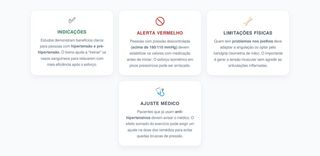 Exercício Isométrico: Indicações e Cuidados Necessários