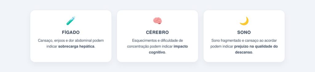 Sinais de alerta no corpo