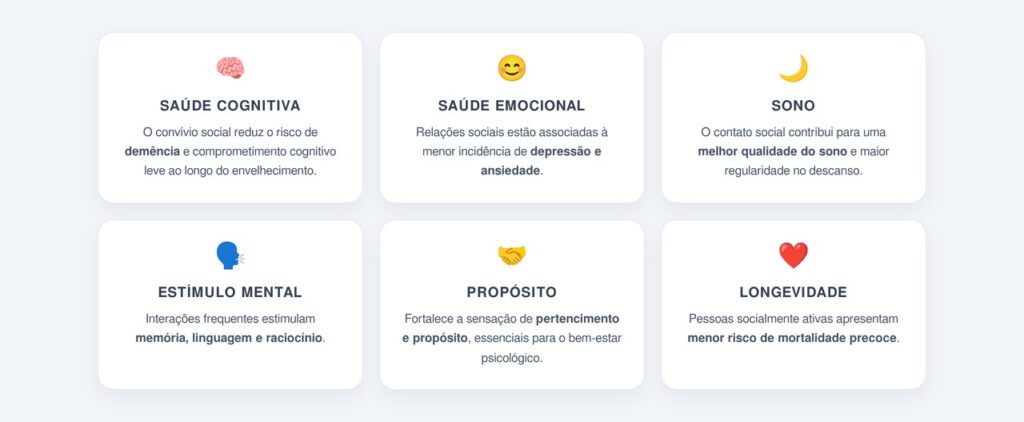 Quais são os principais benefícios das relações sociais na saúde mental?