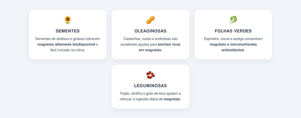 Quais alimentos ajudam a repor o magnésio?