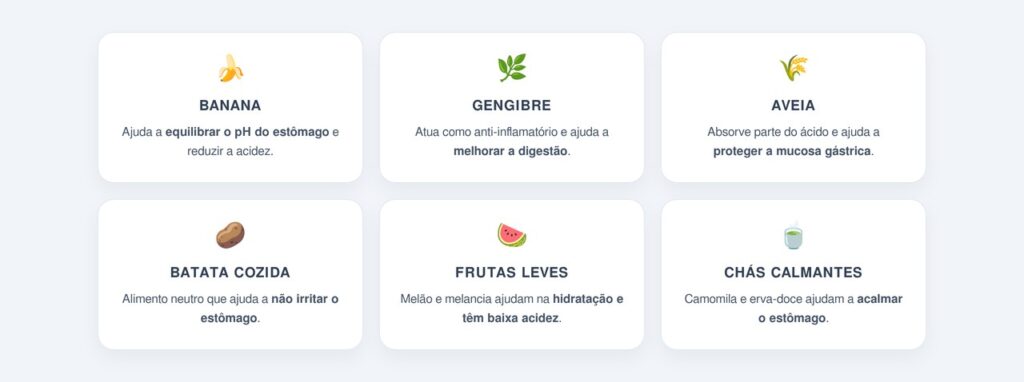 Quais alimentos realmente neutralizam o ácido do estômago?