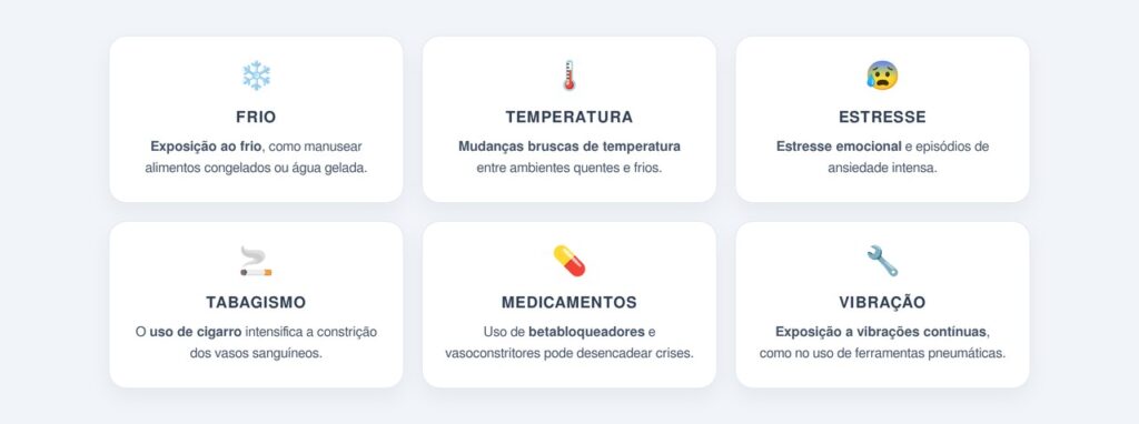 Quais são os gatilhos mais comuns?