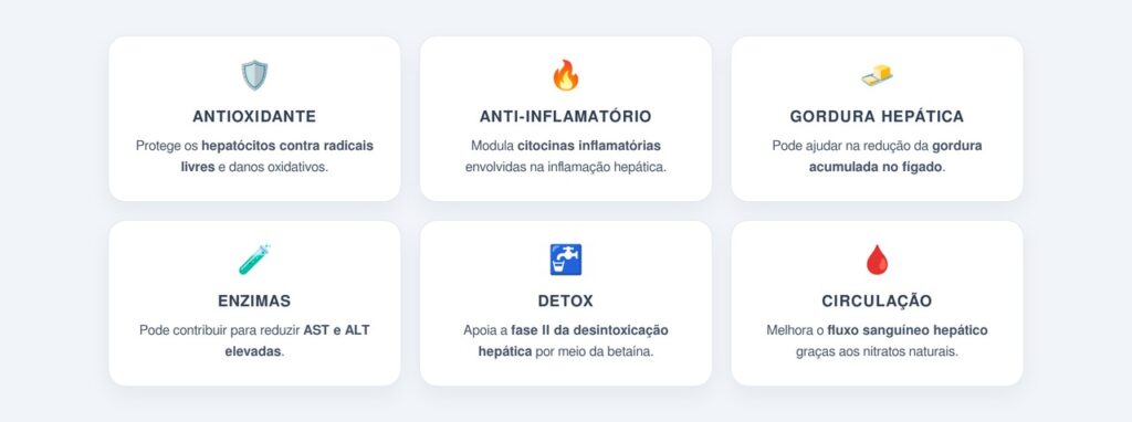 Quais são os principais benefícios da beterraba para o fígado?