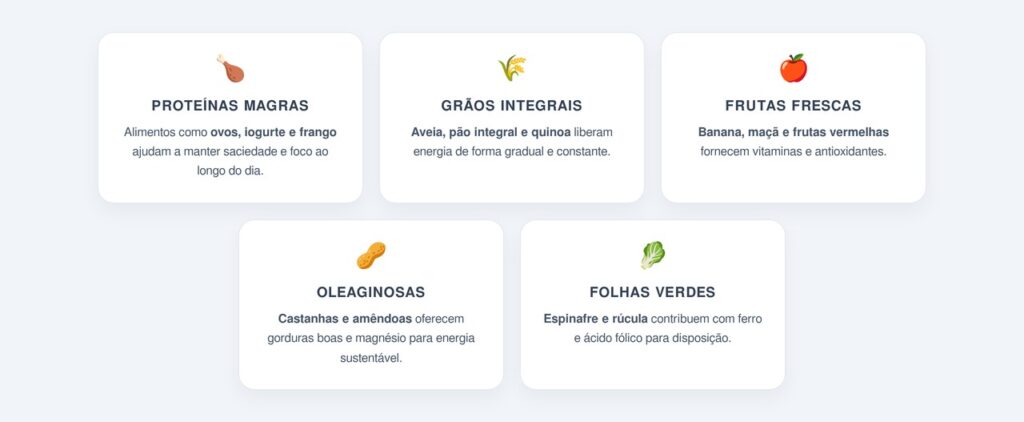 Quais alimentos favorecem a recuperação da energia?
