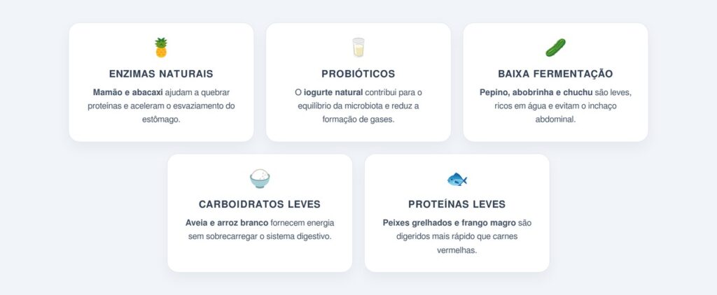 Quais alimentos facilitam a digestão?