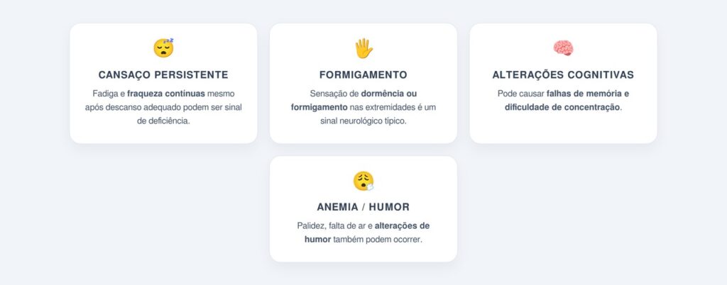 Quais são os sinais de que a deficiência de B12 pode ter origem gástrica?