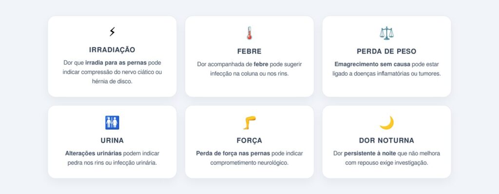 Quando a dor nas costas pode indicar algo grave?