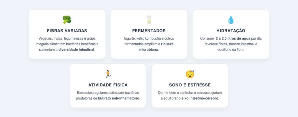 Quais hábitos preservam a microbiota após os 50 anos?
