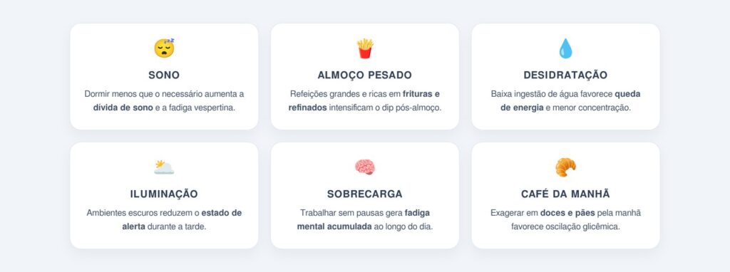 Quais hábitos pioram a sonolência da tarde?