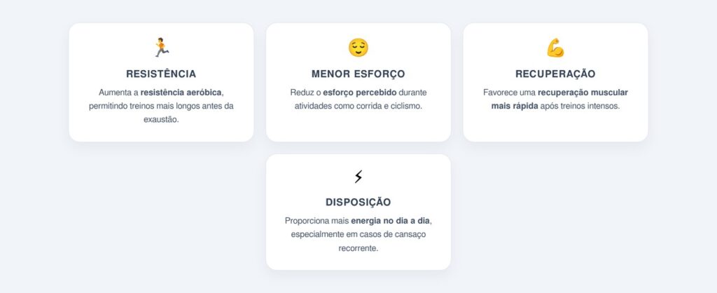 Quais os benefícios contra o cansaço físico?