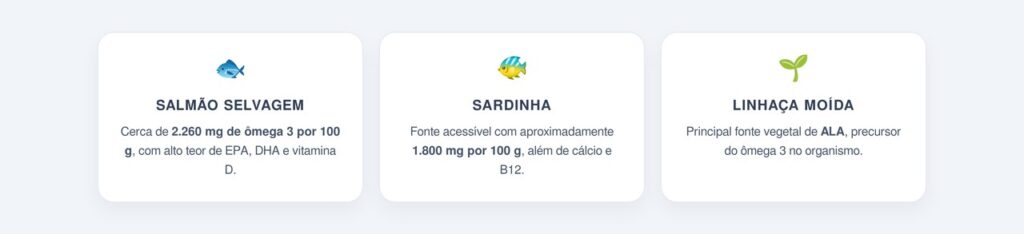 Quais são as 3 melhores fontes de ômega 3?