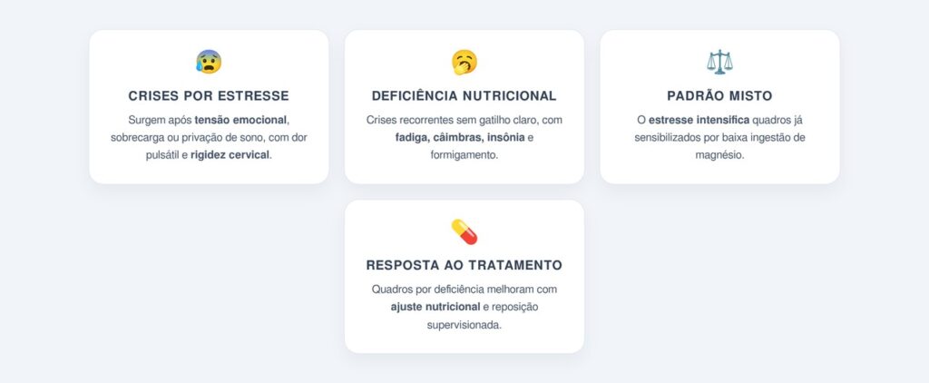Qual a diferença entre crises por estresse e por deficiência?