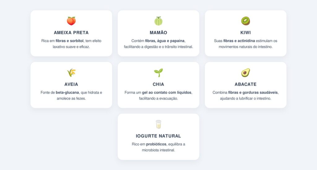 Quais 7 alimentos liberam o intestino de forma natural?