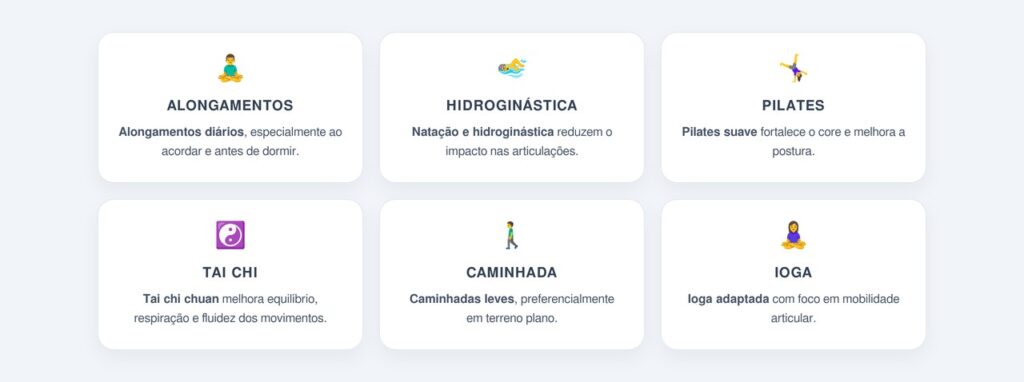Quais exercícios ajudam a controlar a dor articular?