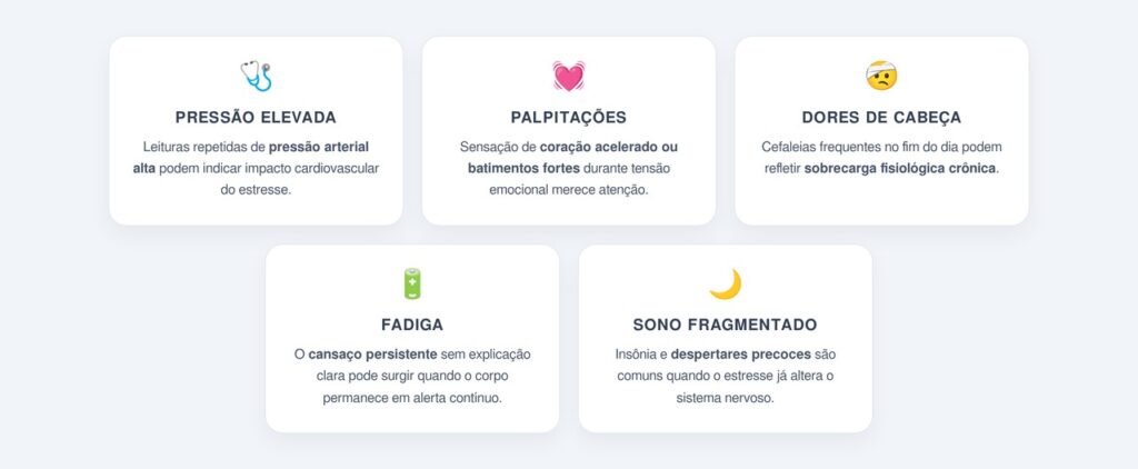 Quais sinais indicam que o estresse já afeta o coração?