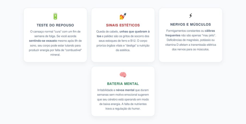 Cansaço Comum ou Deficiência Nutricional?