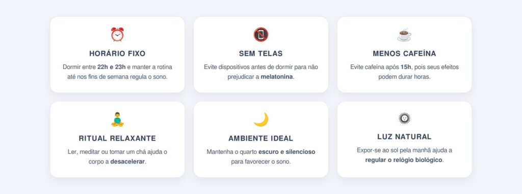 Como criar uma rotina de sono mais regular?